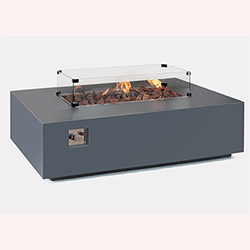 Small Image of Kettler Universal Coffee Table Fire Pit - Aluminium - 132cm x 85cm