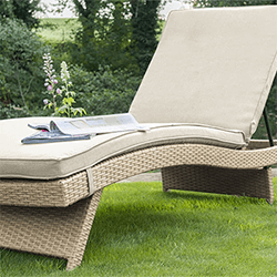 Image of Kettler Universal Weave Lounger - Oyster and Stone