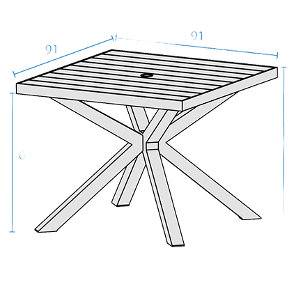 Table dimensions image