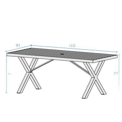 Table dimensions image