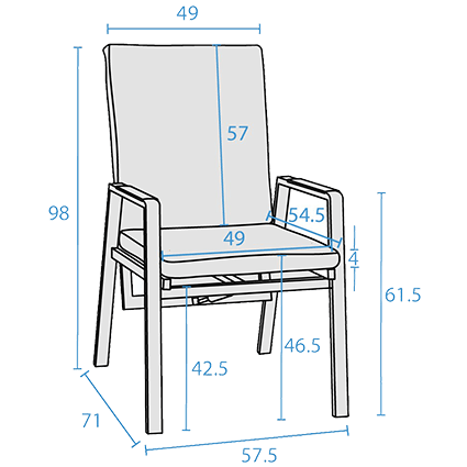 Chair dimensions image