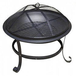 Extra image of La Hacienda Albion Steel Fire Bowl - Black