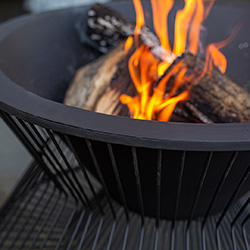 Extra image of La Hacienda Milan Contemporary Black Steel Firepit