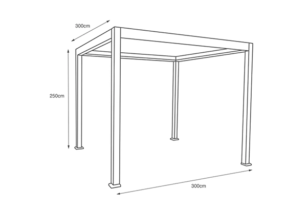 Pergola dimensions image