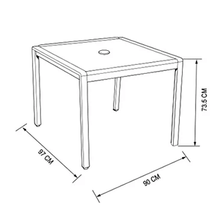 Table dimensions image