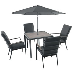 Extra image of LG Milano 4 Seater Square Set in Graphite / Anthracite