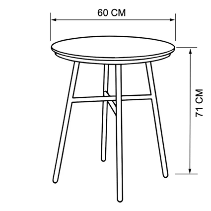 bistro table dimensions image