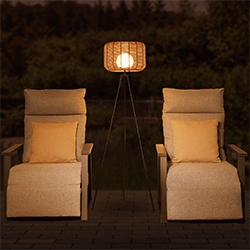 Extra image of Lume Toscana Sesame Rattan 150cm Floor Lamp
