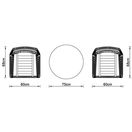 Bistro dimensions image
