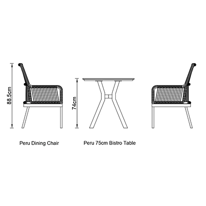 Bistro dimensions image