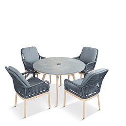 Extra image of LG Peru 4 Seat Dining Set with 2.5m Parasol