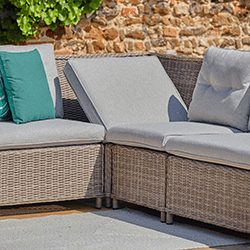 Extra image of LG St Tropez Sand Rectangular Corner Sofa Set with Adjustable Table