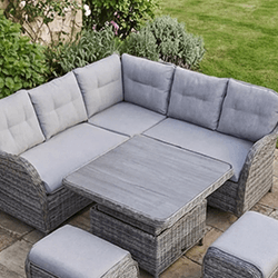 Extra image of LG St Tropez Stone Compact Corner Set with Adjustable Table