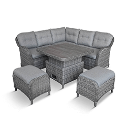 Extra image of LG St Tropez Stone Compact Corner Set with Adjustable Table