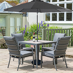Image of LG Milano 4 Seater Square Set in Graphite / Anthracite