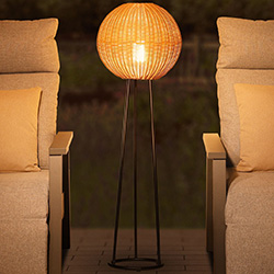 Extra image of Lume Orta Sesame Rattan 120cm Floor Lamp