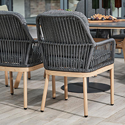 Extra image of LG Peru 6 Seat Rectangular Dining Set with 3m Parasol