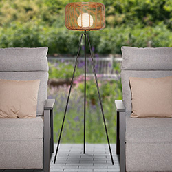 Image of Lume Toscana Sesame Rattan 150cm Floor Lamp
