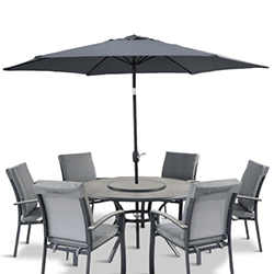 Image of LG Turin/Monza 3m Crank and Tilt Parasol in Grey
