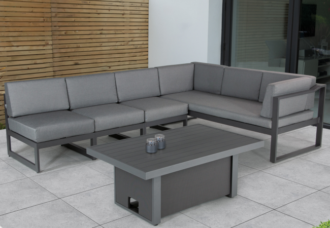 Image of Kettler Menos Versa Corner Sofa Set with Adjustable Table