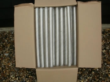 Image of 100 Clear Spiral Tree Guards with Canes - 60cm x 38mm