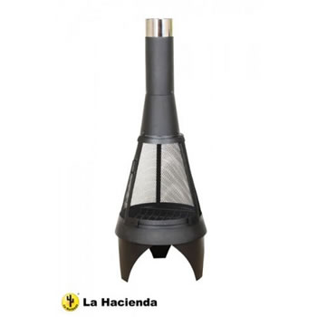 Extra image of La Hacienda Medium Mesh Colorado Black Steel Chiminea Patio Heater