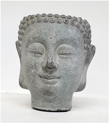 Image of Buddha Head Planter - Stone Effect