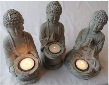 Image of Set of 3 Buddha Tealightholders