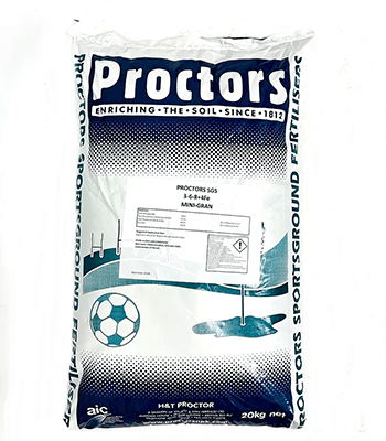 Image of 20kg Sack of Proctors Autumn & Winter Lawn Feed with Iron - 571sqm coverage