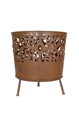 Image of La Hacienda Fire Baskets Cesta - Corten - 46 cm