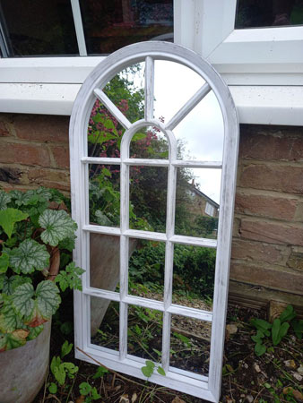 Image of Lutterworth Arched Mirror - Antique White
