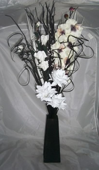 Image of Black bouquet in vase