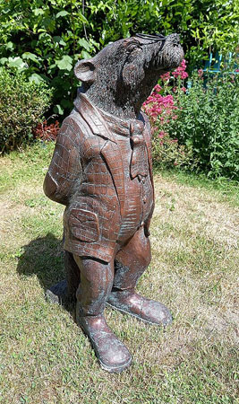 Image of Wind in the Willows Garden Sculpture of Badger - 67cm
