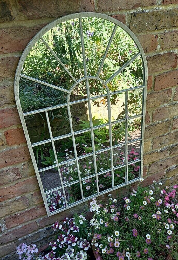 Image of Metal Rustic Arched Mirror