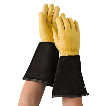Image of Gold Leaf Tough Touch Gloves Ladies