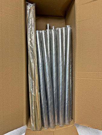 Image of Extra Long Spiral Tree Guards with Canes - 75cm x 38mm