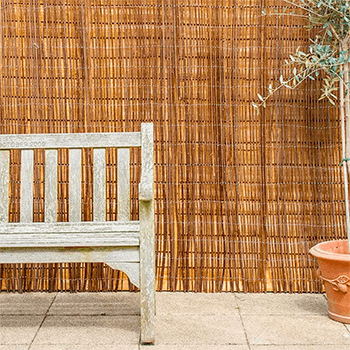Image of 1m x 3m willow screening fence panels - for gardens, balconies, shade