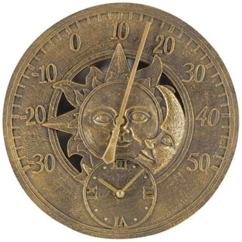 Image of Sun & Moon Thermometer & Clock