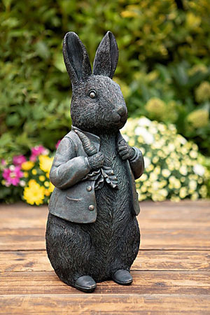 Image of 44cm Peter Rabbit Superb Sculpture garden Ornament Solid resin Beatrix Potter