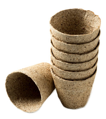 Image of Nutley's 8cm Round Jiffy Peat-Free Fibre Plant Pot - Pack of 100