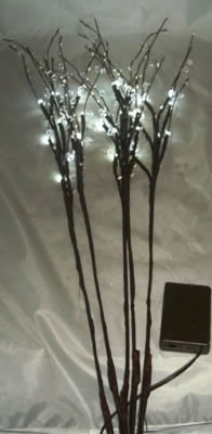 Image of Twig Lights Brown with lights