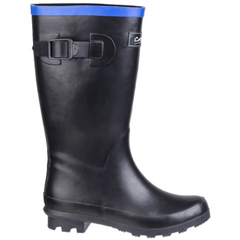 Image of Cotswold Kids' Fairweather Wellington Boots in Black/Blue