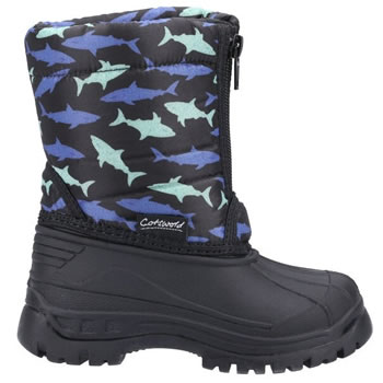 Image of Cotswold Kids Iceberg Boots in Shark Print