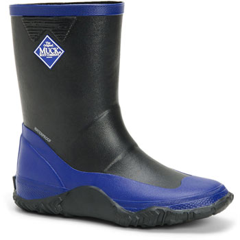 Image of Muck Boots Black/Blue Forager Kids Wellingtons