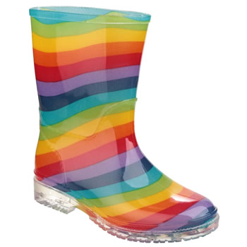 Image of Cotswold Kids Wellies in Rainbow Pattern