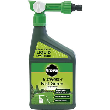 Image of Miracle-Gro EverGreen Fast Green Spray & Feed Lawn Food 1L (119665)