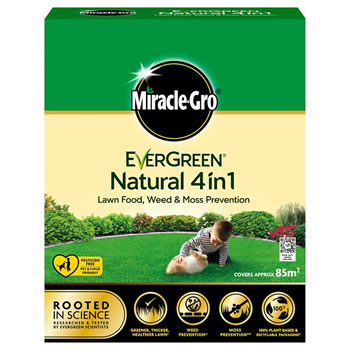 Image of Miracle-Gro Evergreen Natural Lawn Grass Feed 4 In 1 85m2 (119982)