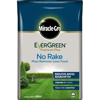 Image of Miracle-Gro Evergreen Premium-Plus No Rake Moss Remover Lawn Food 100m2 (119662)