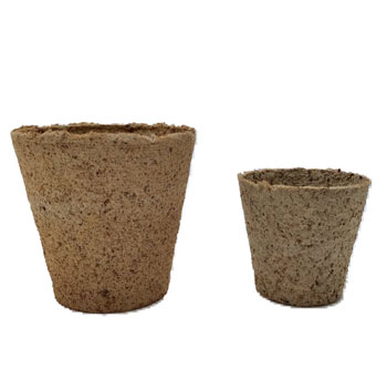 Image of Nutley's 6cm and 8cm Round Jiffy Peat-Free Fibre Plant Pots Duo (25 of Each)