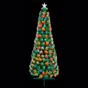 Image of Premier 1.2m Slim Flashing Fibre Optic Christmas Tree with Multi Colour LEDs (FT183129)
